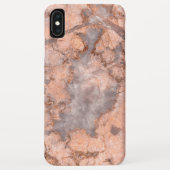 Roze marmer met grijze steen Case-Mate iPhone case (Achterkant)