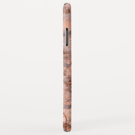 Roze marmer met grijze steen Case-Mate iPhone case (Achterkant/rechts)