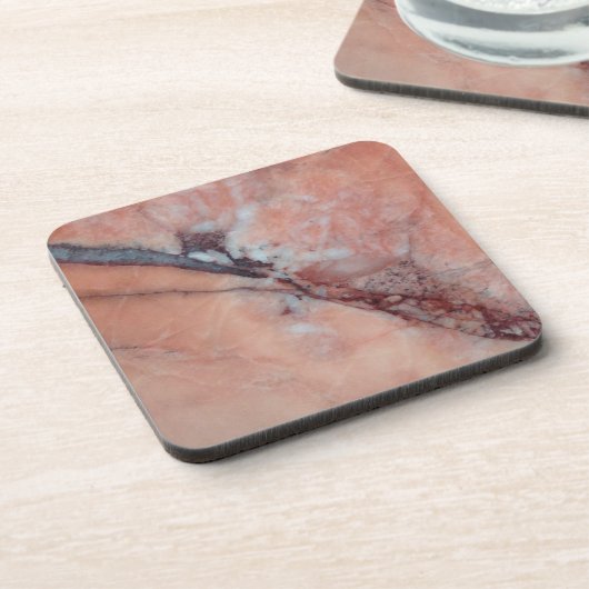 Roze marmer met zwakke plek drankjes onderzetter (Linkerzijde)