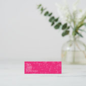Roze marmer mini visitekaartje (Staand voorkant)