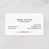 Roze Marmer Minimal Stijlvol meisje Modern Visitekaartje (Achterkant)