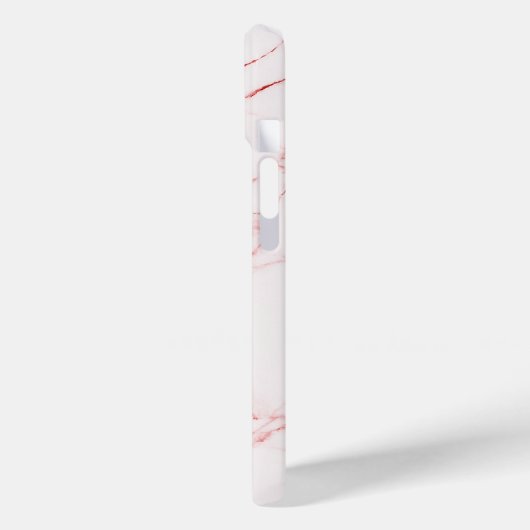 Roze marmer Modern Stijlvol Monogram Case-Mate iPhone Case (Achterkant / Links)