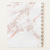 Roze marmer Monogram Alle Initialen en namen op ma Planner (Achterkant)