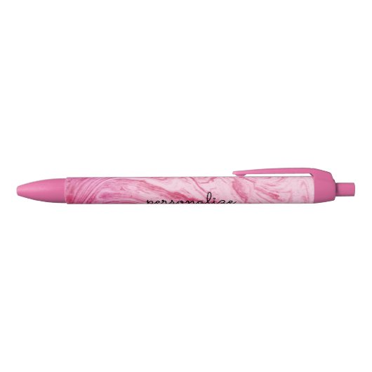 roze marmer - mooi textuurpatroon personaliseren zwarte inkt pen (Bovenkant)