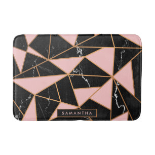 Roze marmer mosaic badmat