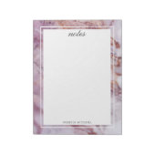 Roze marmer-Notitieblok Notitieblok (Linkerzijde)