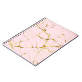 Roze marmer notitieboek (Linkerzijde)
