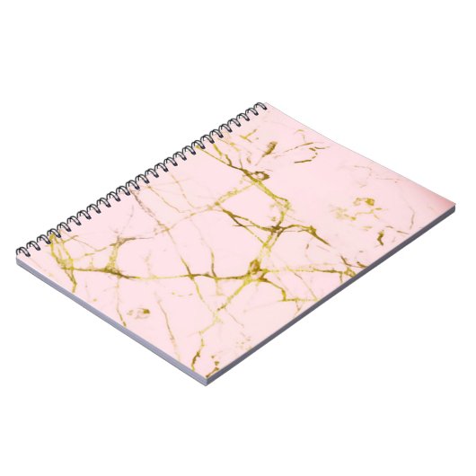 Roze marmer notitieboek (Linkerzijde)