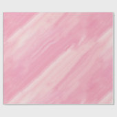 Roze marmer ombre penseelstrepstrepen cadeaupapier (Vlak)