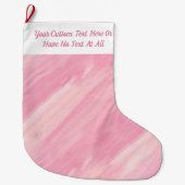 Roze marmer ombre penseelstrepstrepen grote kerstsok (Voorkant)