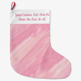 Roze marmer ombre penseelstrepstrepen grote kerstsok