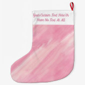 Roze marmer ombre penseelstrepstrepen grote kerstsok (Achterkant)