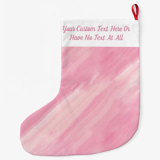 Roze marmer ombre penseelstrepstrepen grote kerstsok (Achterkant)