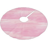 Roze marmer ombre penseelstrepstrepen kerstboom rok (Gekanteld)