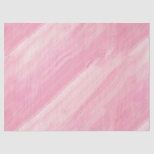Roze marmer ombre penseelstrepstrepen tissuepapier (Voorkant)
