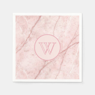 Roze Marmer Organische Stof Roze Blush  Servet