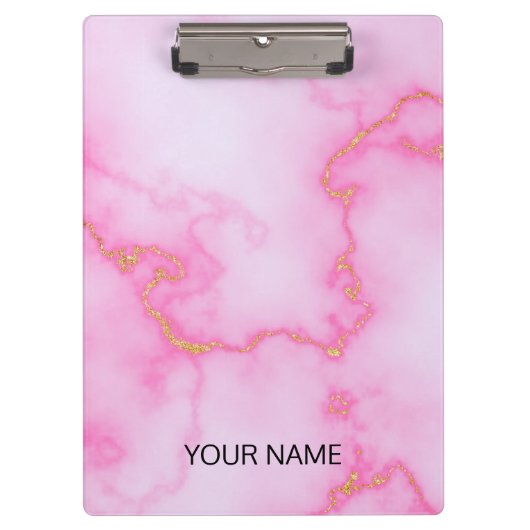 Roze marmer past klembord aan (Voorkant)