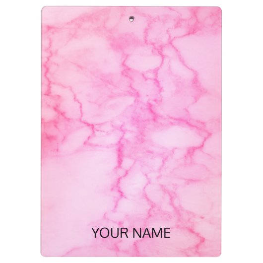 Roze marmer past klembord aan (Achterkant)