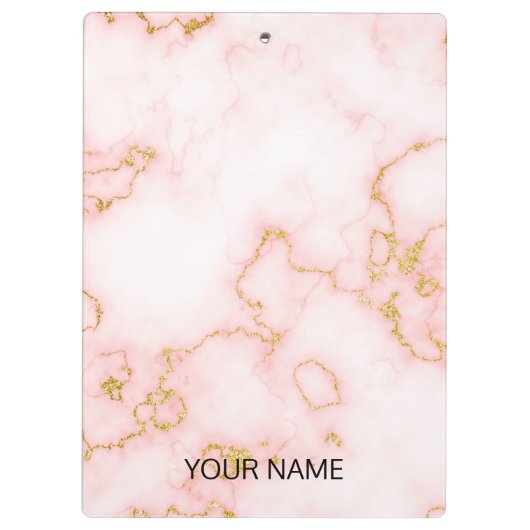 Roze marmer past klembord aan (Achterkant)