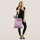 Roze marmer Peace Love Tas (Op model)