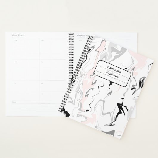 Roze marmer planner (Display)