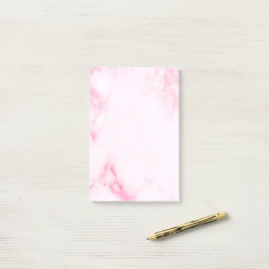 Roze marmer post-it® notes (Op bureau)