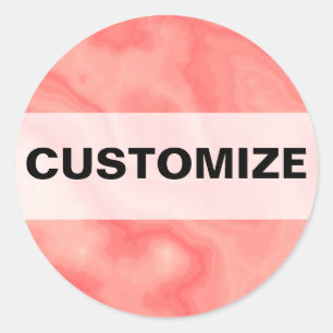 Roze Marmer Ronde Sticker