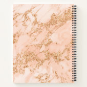 Roze marmer Roos Gold - Speciaal samengesteld Notitieboek (Achterkant)