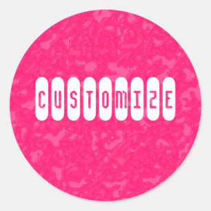 Roze marmer - Sjabloon Ronde Sticker