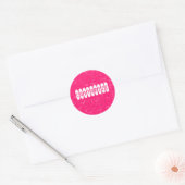 Roze marmer - Sjabloon Ronde Sticker (Envelop)