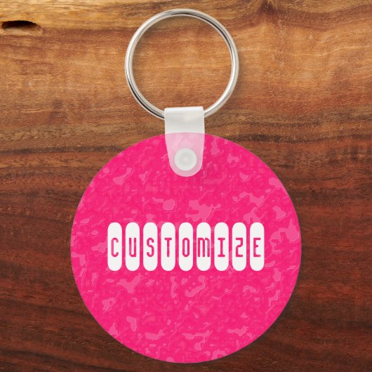 Roze marmer - Sjabloon Sleutelhanger (Voorkant)