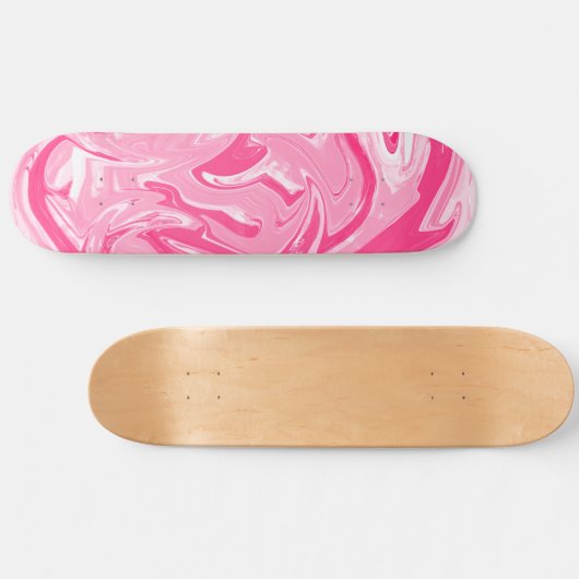 Roze marmer Skateboard Deck (Horizontaal)