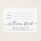 Roze Marmer Small Business Cadeaubon Visitekaartje (Achterkant)