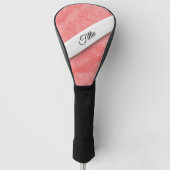 Roze marmer Splash Personal Golfheadcover (Voorkant)
