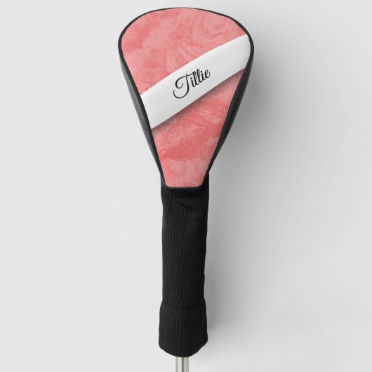 Roze marmer Splash Personal Golfheadcover (Voorkant)