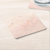 Roze marmer Stone Modern Elegant Stijlvol Kartonnen Onderzetters (Schuin)