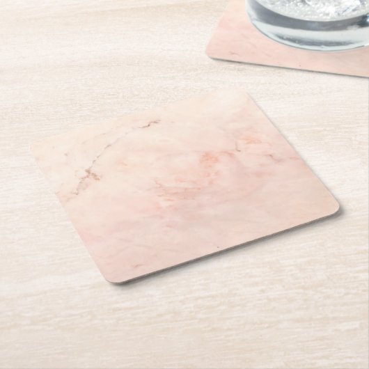 Roze marmer Stone Modern Elegant Stijlvol Kartonnen Onderzetters (Schuin)