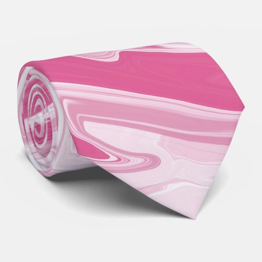 Roze marmer Stone Stropdas (Opgerold)