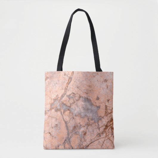 Roze marmer Stone Tote Bag (Voorkant)