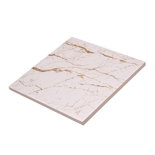 Roze marmer tegeltje (Zijkant)