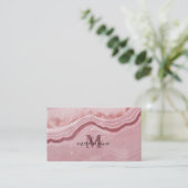 Roze marmer textuur Elegant Visitekaartje (Staand voorkant)