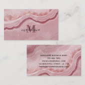 Roze marmer textuur Elegant Visitekaartje (Voorkant / Achterkant)
