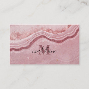 Roze marmer textuur Elegant Visitekaartje