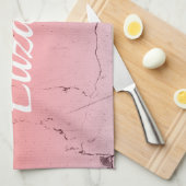 Roze marmer theedoek (Quarter Fold)