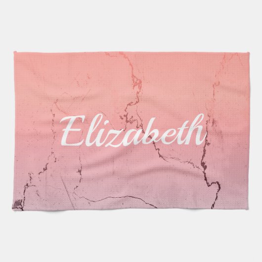 Roze marmer theedoek (Horizontaal)