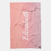 Roze marmer theedoek (Verticaal)