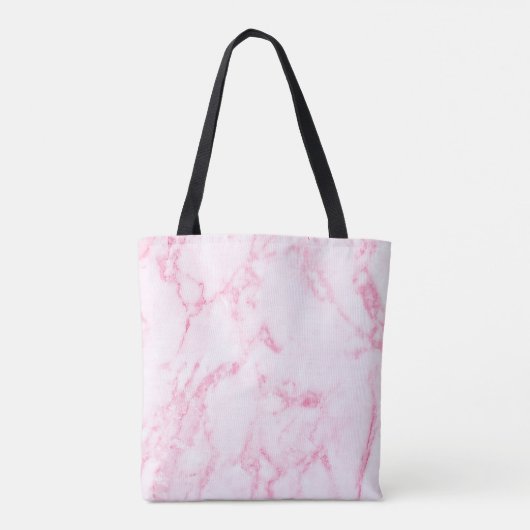 Roze marmer tote bag (Achterkant)