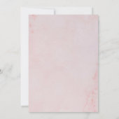 Roze Marmer Verander de datum Groene Bladeren Save The Date (Achterkant)