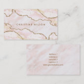 roze marmer visitekaartje (Voorkant / Achterkant)