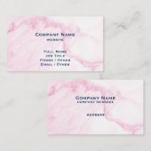 Roze marmer-Visitekaartje Visitekaartje (Voorkant / Achterkant)
